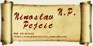 Ninoslav Pejčić vizit kartica